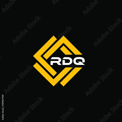 RDQ 3 letter design for logo and icon.vector illustration with black ground.RDQ monogram logo. photo