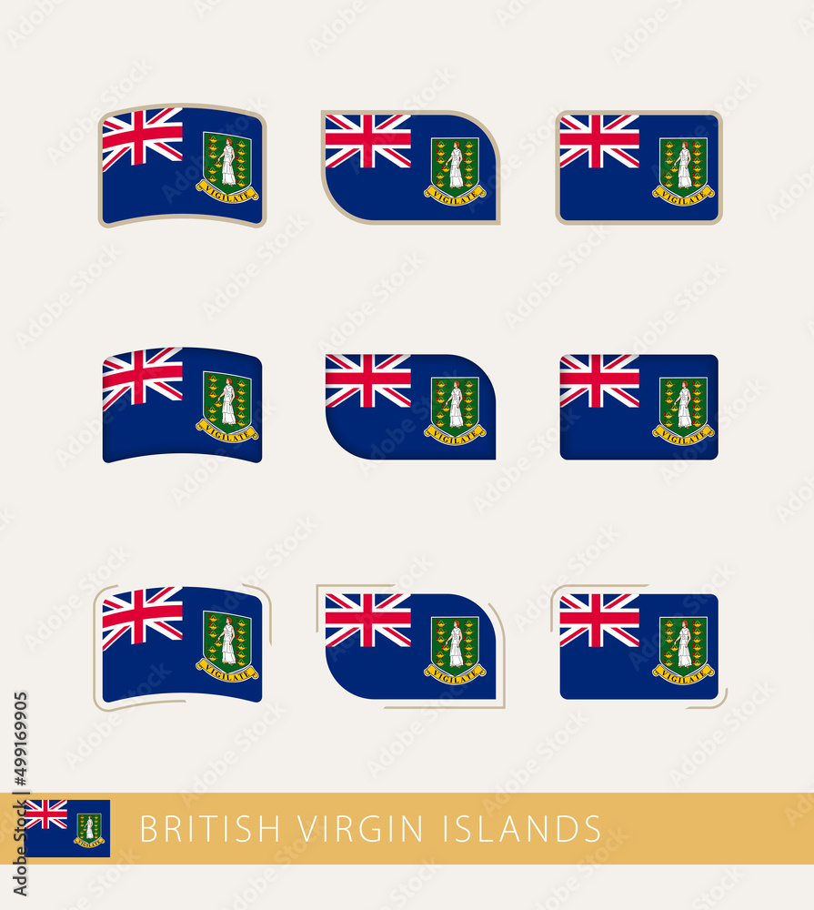Vector flags of British Virgin Islands, collection of British Virgin ...