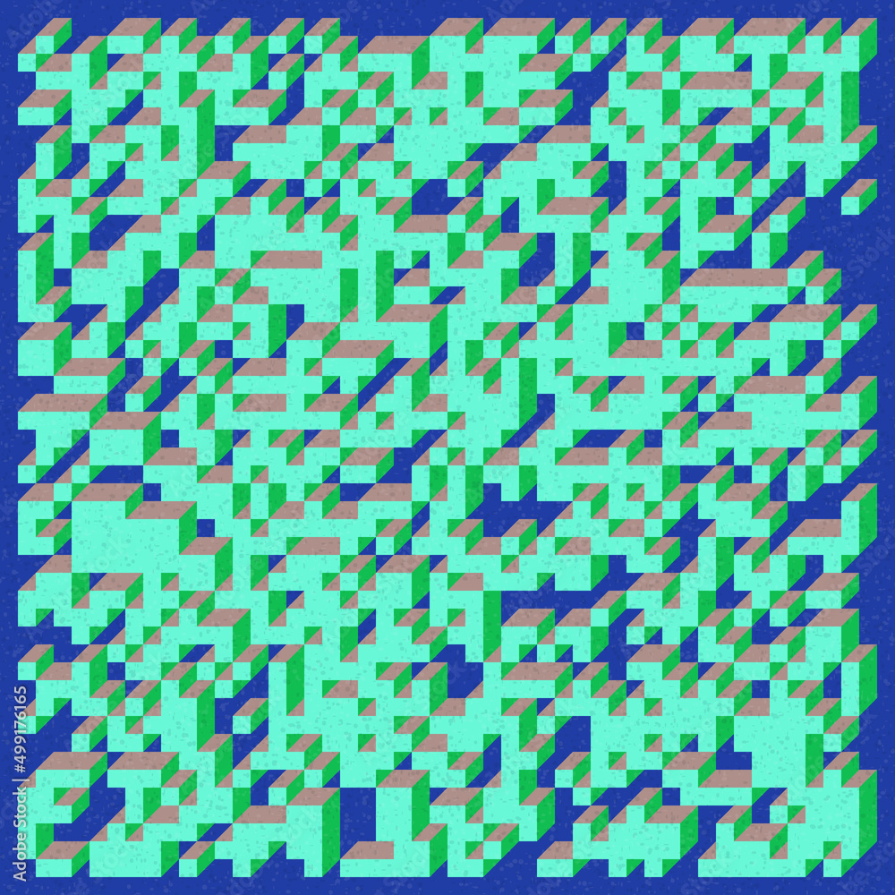 Implementation of Edward Zajec’s “Il Cubo” from 1971. Essentially a Truchet tile set of 8 tiles and rules for placement art illustration Implementation of Edward Zajec’s “Il Cubo” from 1971. Essentially a Truchet tile set of 8 tiles and rules for placement art illustration