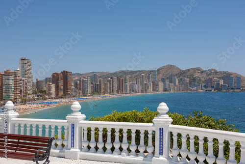 view of the city of Benidorm spain sea beach