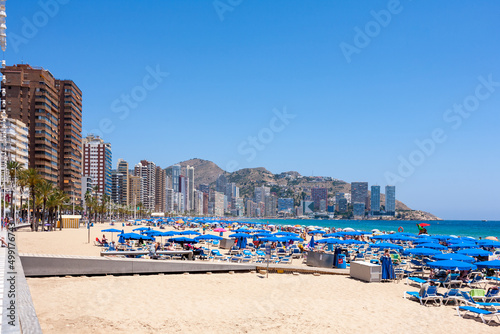 view of the city of Benidorm spain sea beach