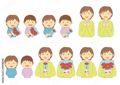 母の日_親子_2_主線あり