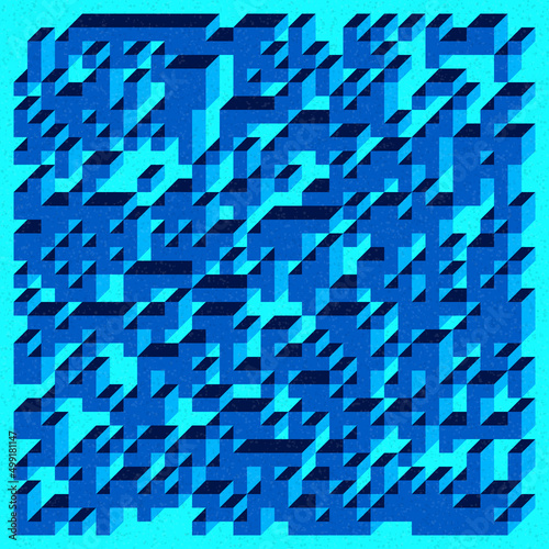 Implementation of Edward Zajec   s    Il Cubo    from 1971. Essentially a Truchet tile set of 8 tiles and rules for placement art illustration