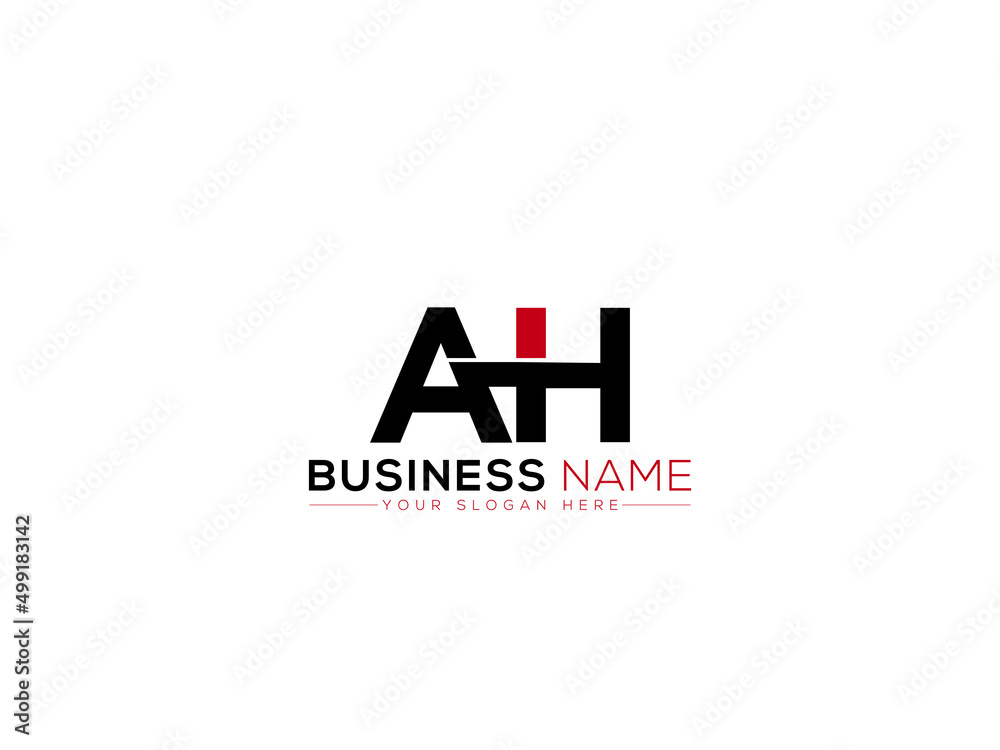 Colorful AH Logo, Creative Ah a h Logo Letter Vector Image Design For ...