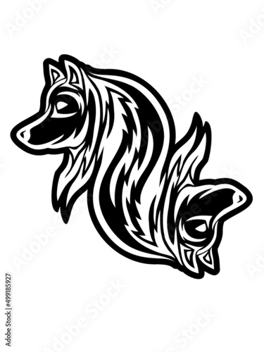 Wallpaper Mural Tattoo Wolf cool  Torontodigital.ca