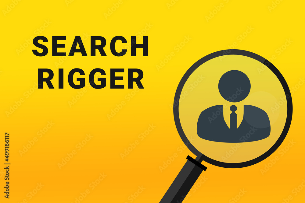 Rigger career. Build a career concept. Rigger working. Rigger career text on yellow background. Loupe symbolizes job search. Wallpapers on theme jobs. Rigger career. Build a career concept. Rigger working. Rigger career text on yellow background. Loupe symbolizes job search. Wallpapers on theme jobs.