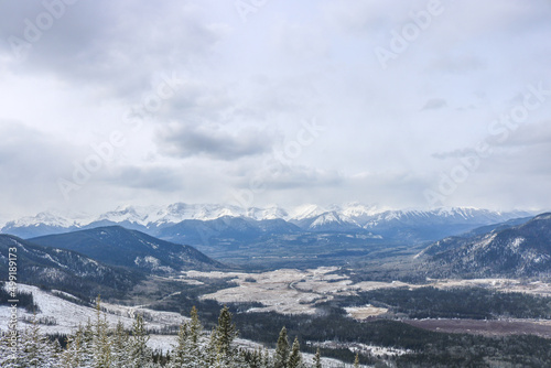 Canadian rocky mountains during winter
