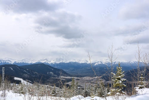 Canadian rocky mountains during winter