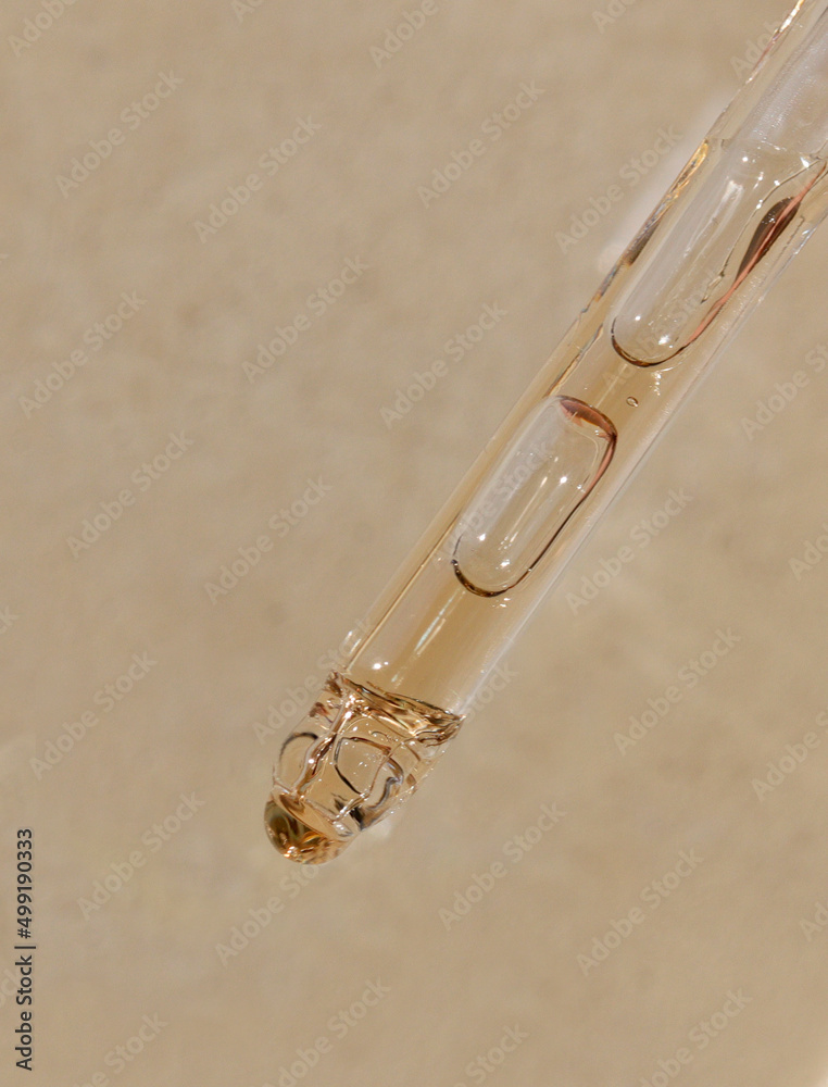 Close up pipette, serum close up. Skincare texture Close up pipette, serum close up. Skincare texture