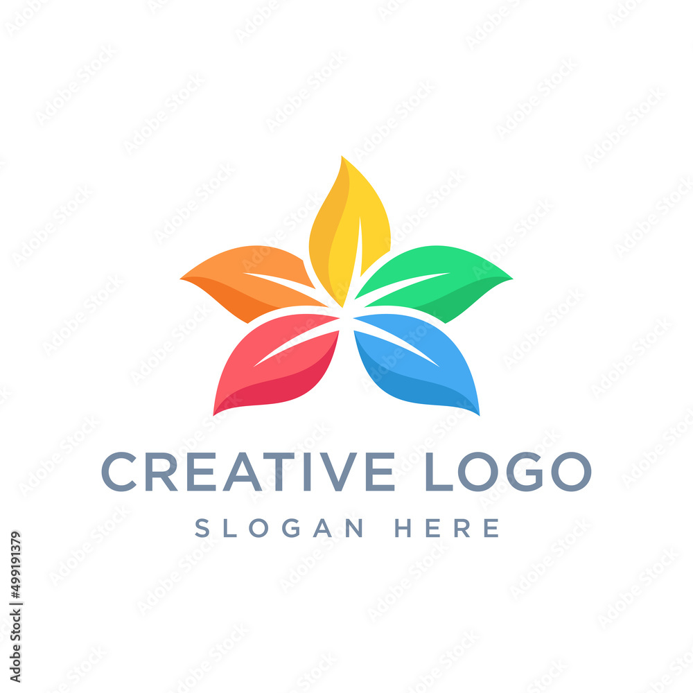 Vector graphic of beautiful leaf logo design template Vector graphic of beautiful leaf logo design template
