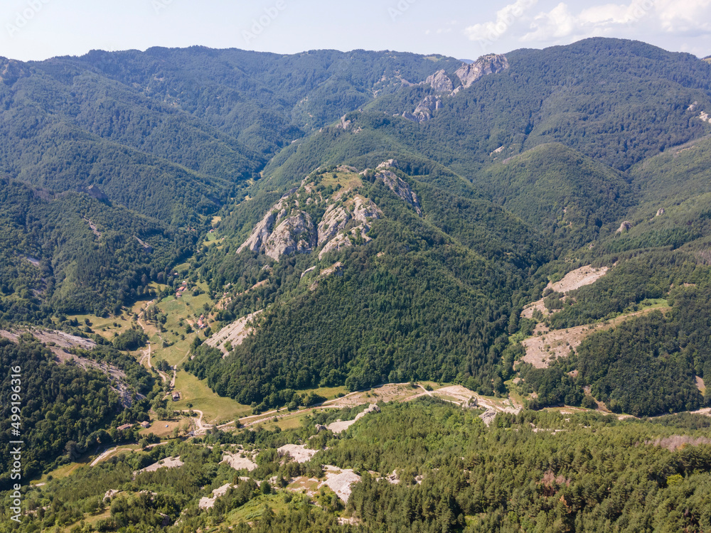 Aerial view of Rhodope Mountains, Bulgaria