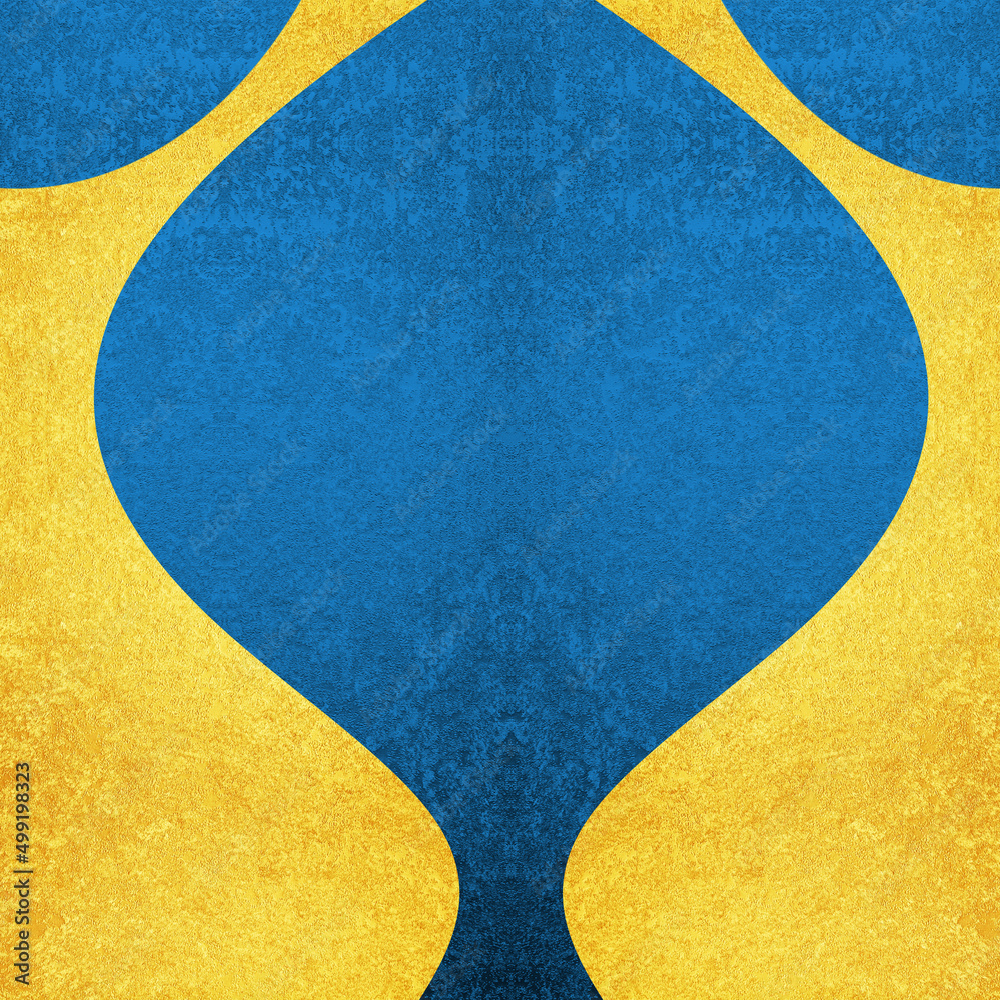黄色と青のウクライナカラーのデザイン