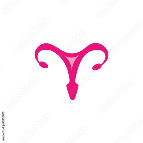 Women reproduction, uterus icon template vector