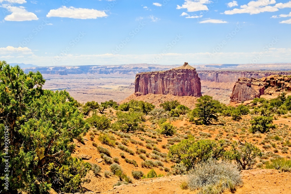 Fototapeta premium Canyonlands National Park in southeastern Utah, a dramatic desert landscape carved by the Colorado River.