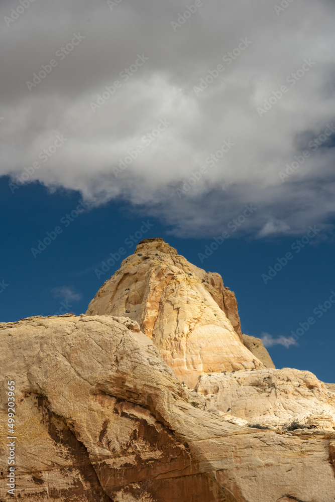 White Tower and Clouds in the Backcountry of Capitol Reef