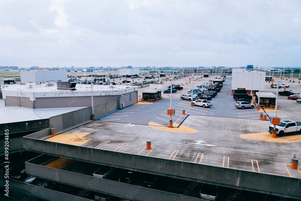 parking of Tampa international TPA airport in Florida, USA	