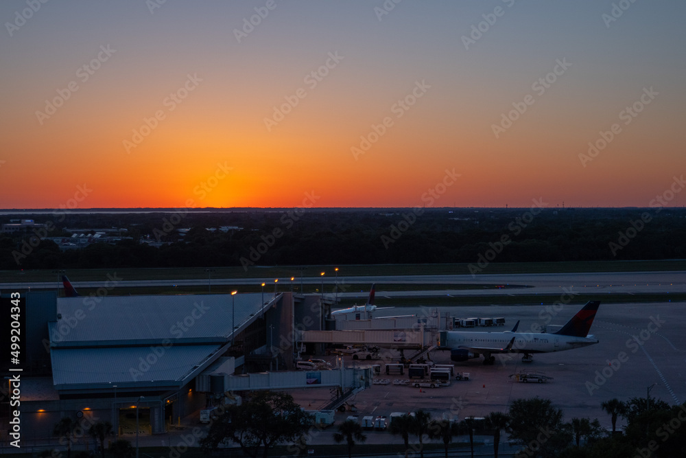 Terminal of Tampa international TPA airport in Florida, USA	
