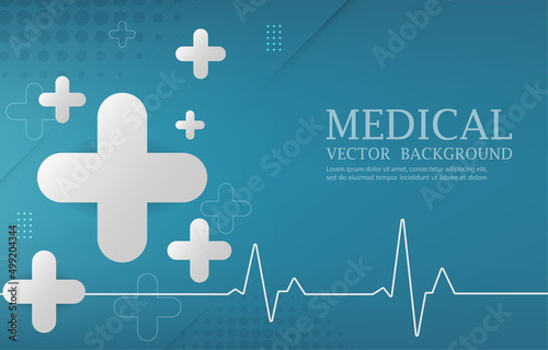 vector healthcare medical science.futuristic cross shape. background