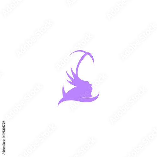Muslim woman vector illustration for icon, symbol or logo. suitable for hijab shop logo