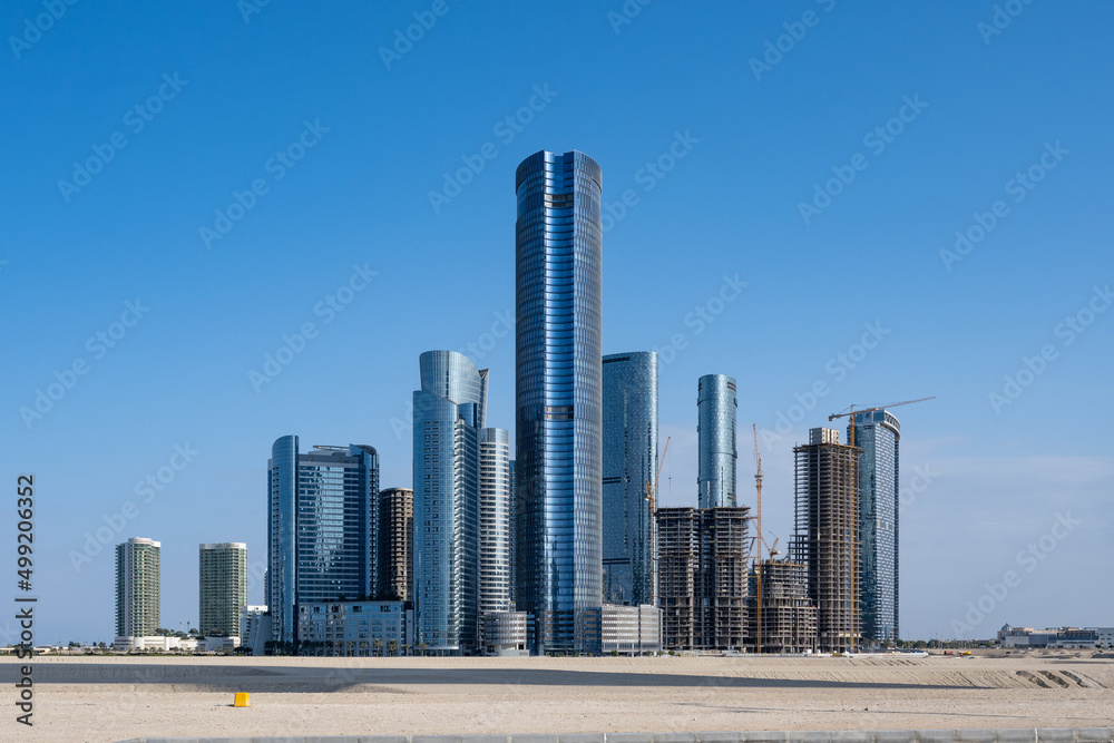 Skyline of Al-Reem Island, Abu Dhabi, United Arab Emirates