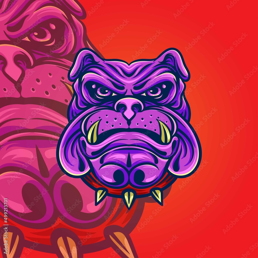 Obraz premium Head dog animal vector illustration