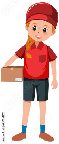 Delivery man with package