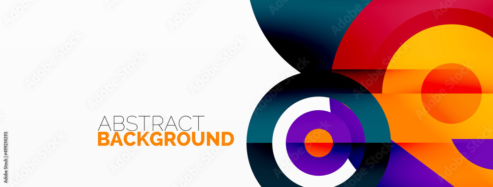 Rings and circles geometric abstract background for wallpaper, banner, backdrop Rings and circles geometric abstract background for wallpaper, banner, backdrop