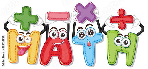 Font design for math and happy children