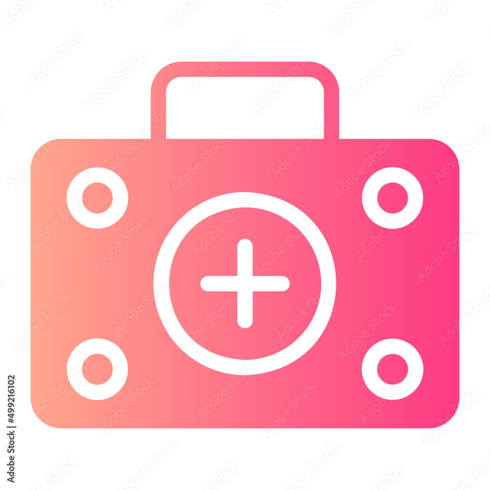 Obraz premium first aid kit gradient icon