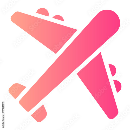 plane gradient icon