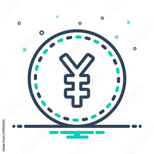 Mix icon for yen