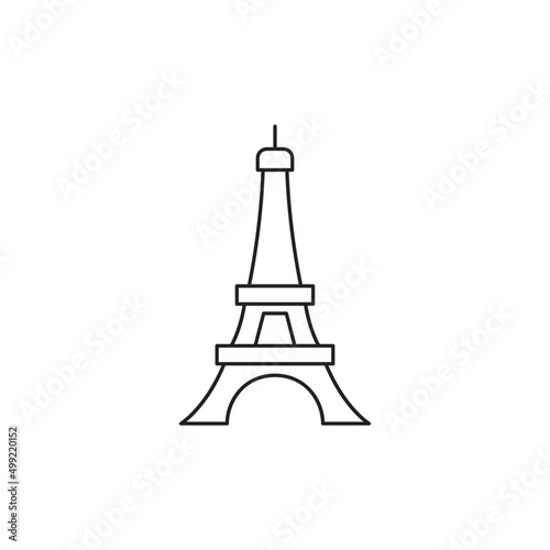 Wallpaper Mural Eiffel tower, monument landmark icon line style icon, style isolated on white background Torontodigital.ca