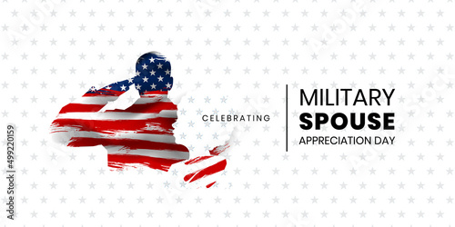 Military Spouse Appreciation Day. holiday in United States of America. Template for holiday banner, invitation, flyer, etc.