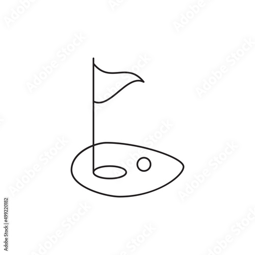 Golf sports icon line style icon, style isolated on white background
