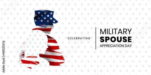 Military Spouse Appreciation Day. holiday in United States of America. Template for holiday banner, invitation, flyer, etc.