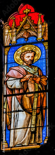 Saint Augustine Stained Glass Saint Perpetue Church Nimes Gard France