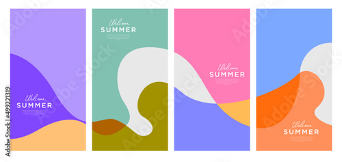 Vector Colorful liquid and fluid background for summer collection