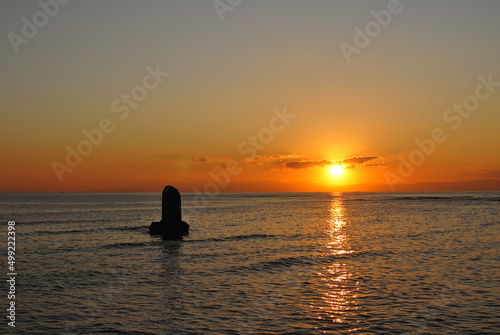 逗子海岸の夕日