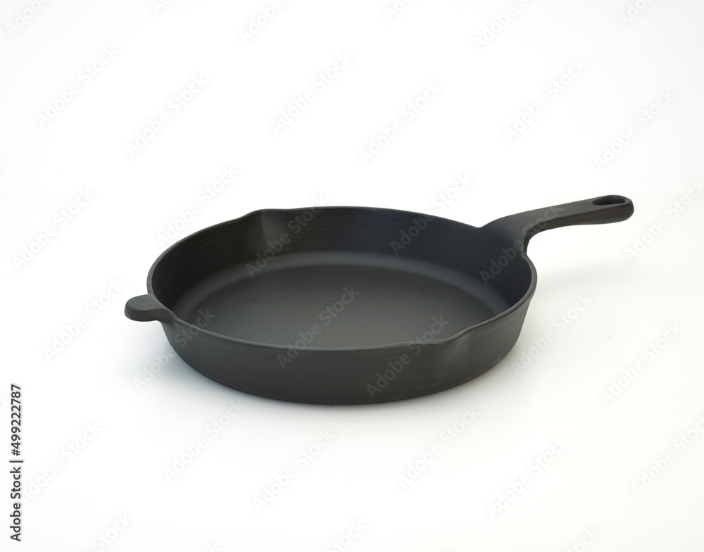 Cast iron pan on white background Cast iron pan on white background