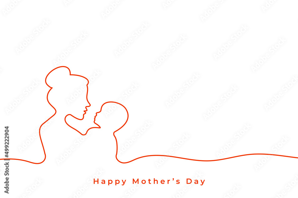 line style mothers day minimal simple background