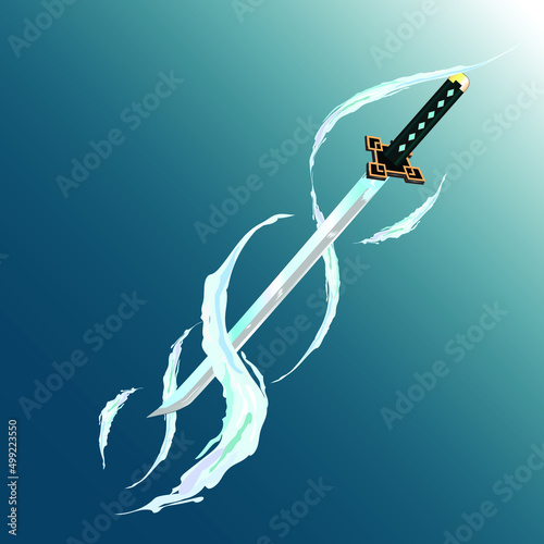 illustration vector graphic of traditional sword japanese (katana) from anime Demon slayer the owner is muchiro tokito one of the pillar
perfect for anime themed design, animation of anime, anime fans