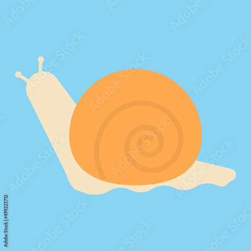 シンプルでかわいいカタツムリのイラスト