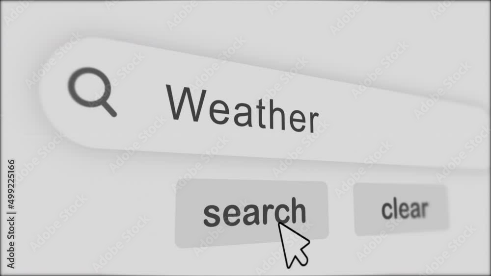 weather typing on Search Bar with click Animation.vintage monitor screen. Searching the word on internet search browser. weather typing on Search Bar with click Animation.vintage monitor screen. Searching the word on internet search browser.