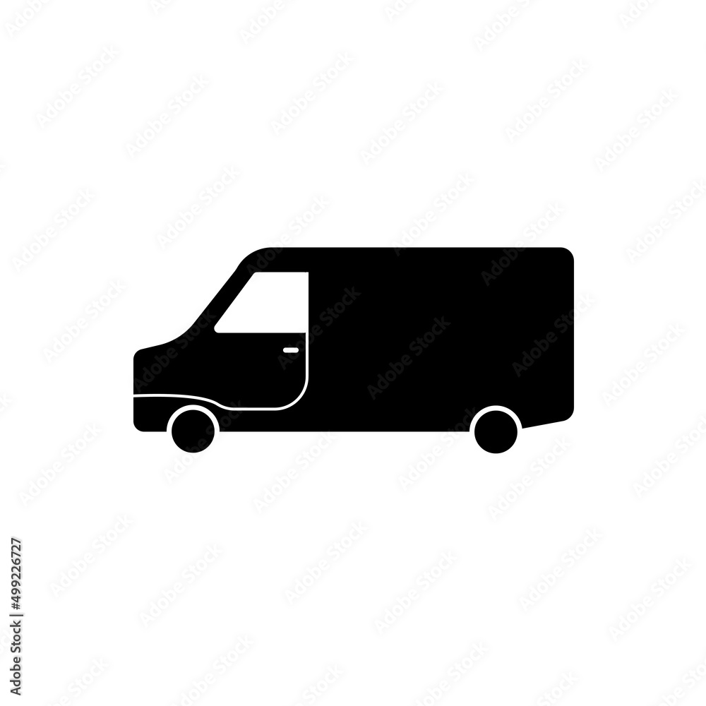 Free delivery. Badge with truck. stock illustration Free delivery. Badge with truck. stock illustration