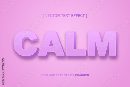 calm purple pastel color typography 3d editable text effect font style template banner poster background design