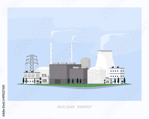 nuclear energy, nuclear power plant supply electricity to the factory and city