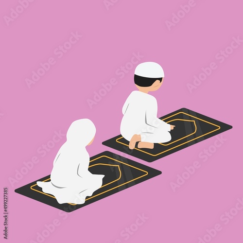 couple Moslem prayer
