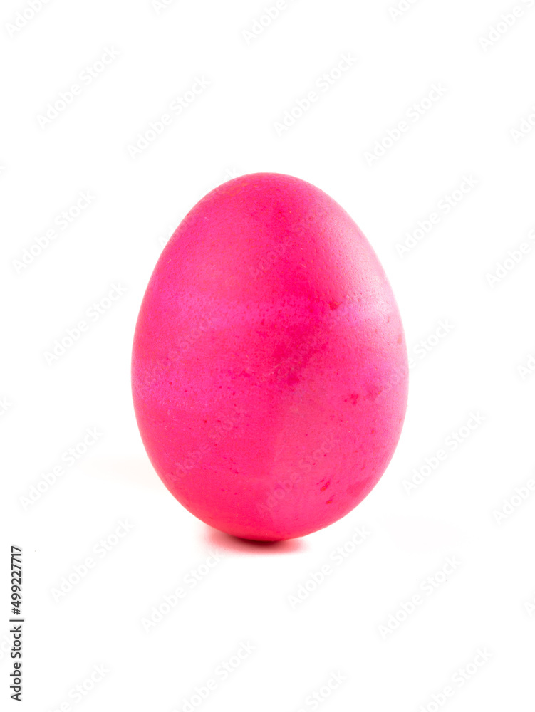 Single Boiled Easter Egg on a White Background Single Boiled Easter Egg on a White Background