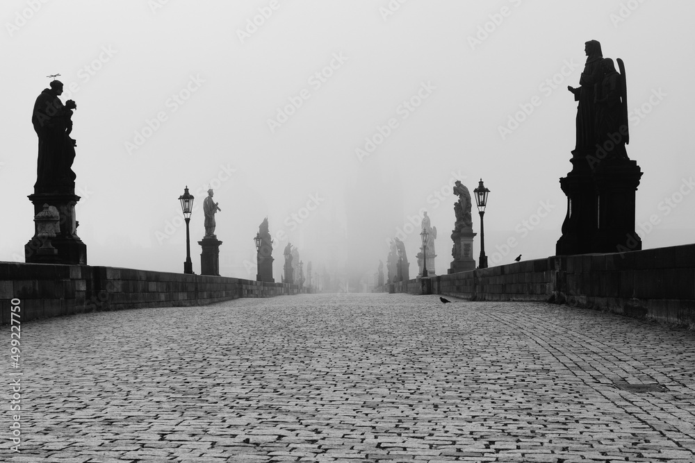 Charles Bridge is the oldest standing bridge over the Vltava River in Prague and the second oldest preserved bridge in the Czech Republic. It is completed with three towers. Charles Bridge is the oldest standing bridge over the Vltava River in Prague and the second oldest preserved bridge in the Czech Republic. It is completed with three towers.