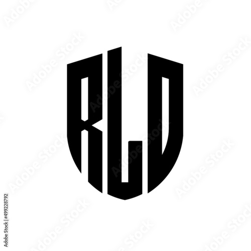 RLD letter logo design. RLD modern letter logo with black background. RLD creative  letter logo. simple and modern letter logo. vector logo modern alphabet font overlap style. Initial letters RLD  photo